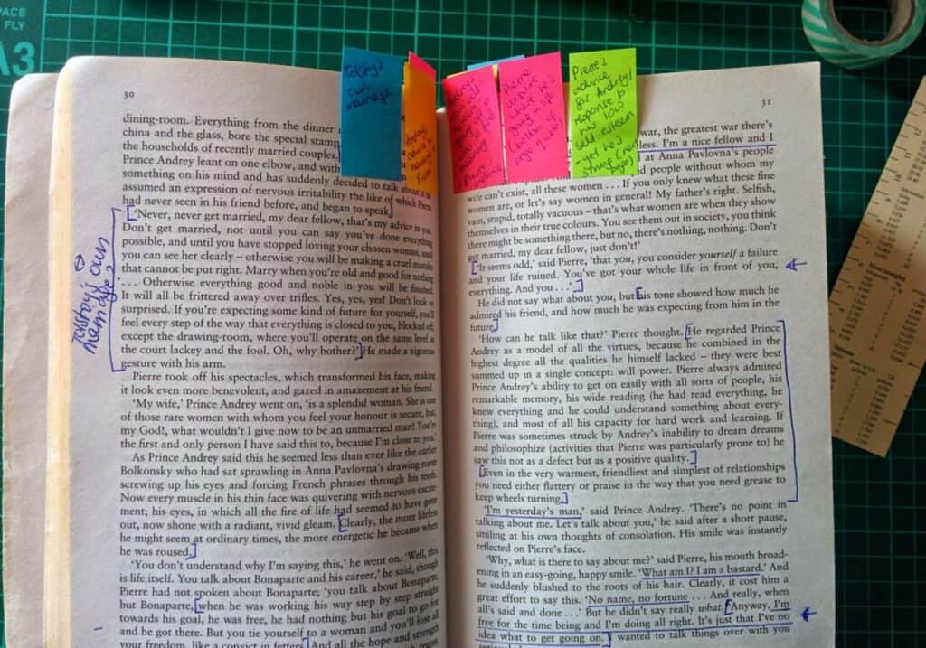 Annotated copy of War and Peace