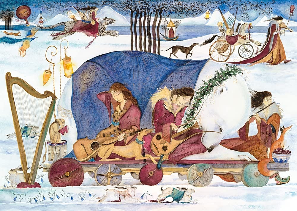 the quiet music of gently falling snow book inside illustration