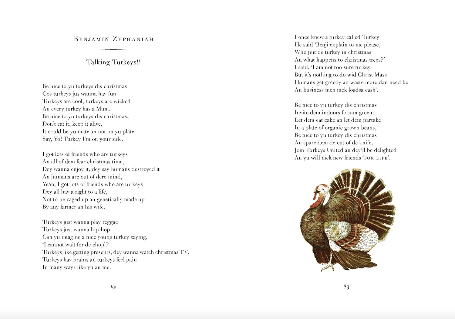 benjamin zephaniah talking turkeys poem in british library literary anthology